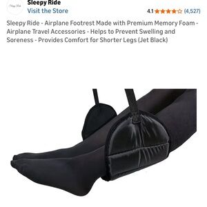 Black Airplane sleepy ride Footrest